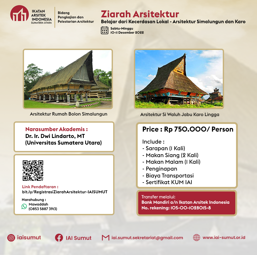 Ziarah Arsitektur : Belajar dari Kecerdasan Lokal - Arsitektur Simalungun dan Karo