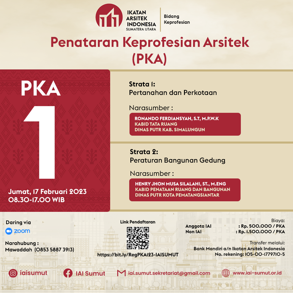 Penataran Keprofesian Arsitek (PKA) 1