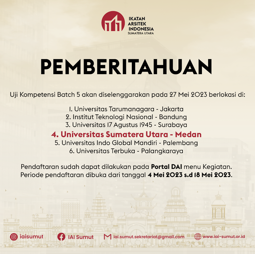 Uji Kompetensi Arsitek Batch 5